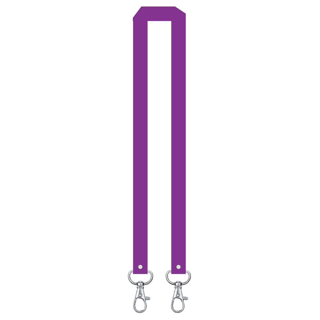 Printed or plain double clip Lanyard - Personalised /custom, neck strap ID CARD Holder Included