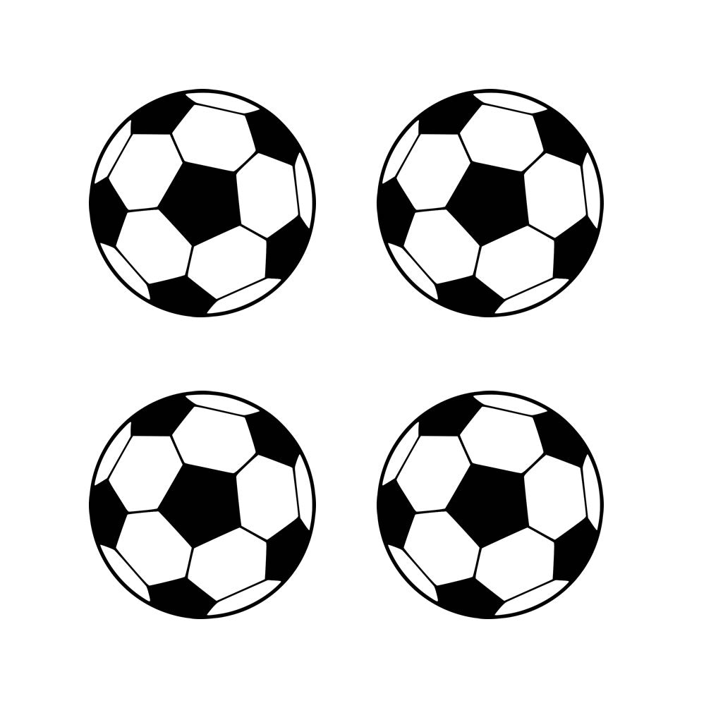 Set of 4 x FOOTBALL DIY Iron on Screen Print Transfer for fabrics Soccer Team player