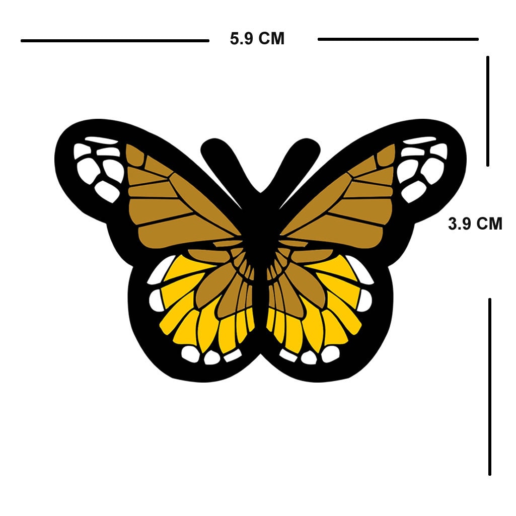 Set of 6 Iron on Butterflies Screen Print Transfers for Fabrics Machine Washable Butterfly patch