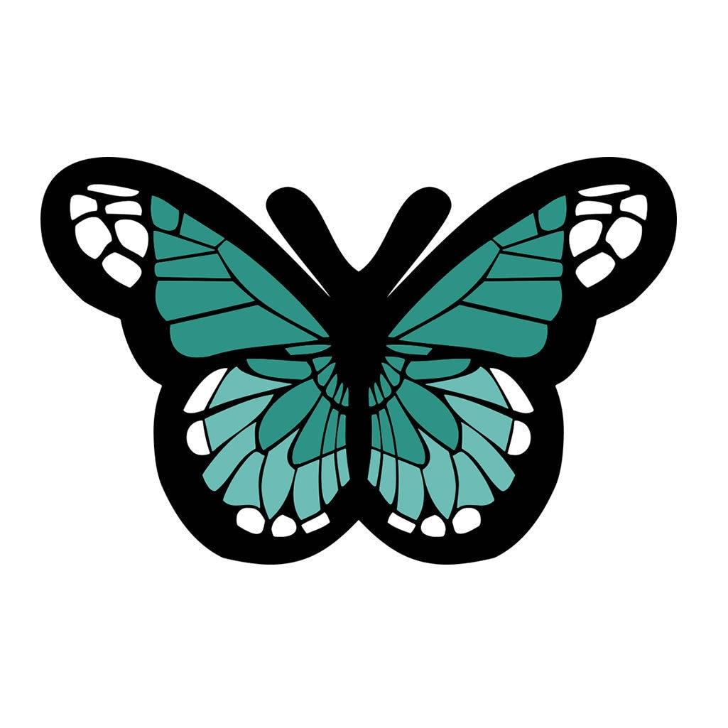 Set of 6 Iron on Butterflies Screen Print Transfers for Fabrics Machine Washable Butterfly patch