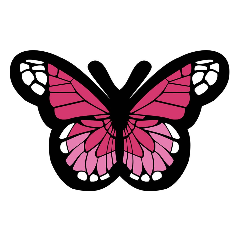 Set of 6 Iron on Butterflies Screen Print Transfers for Fabrics Machine Washable Butterfly patch
