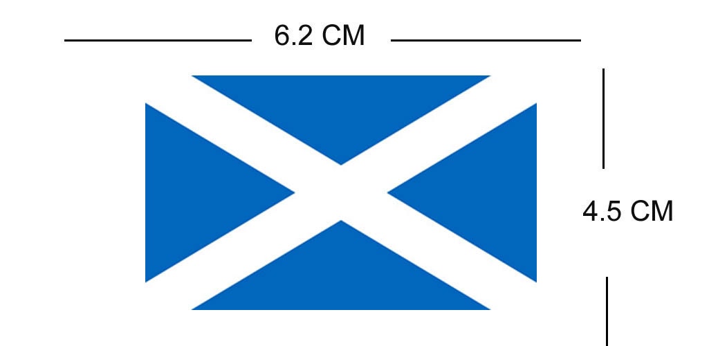 Set of 2 Scottish Flag Iron on Screen Print Transfers for Fabrics Machine Washable Scotland patch