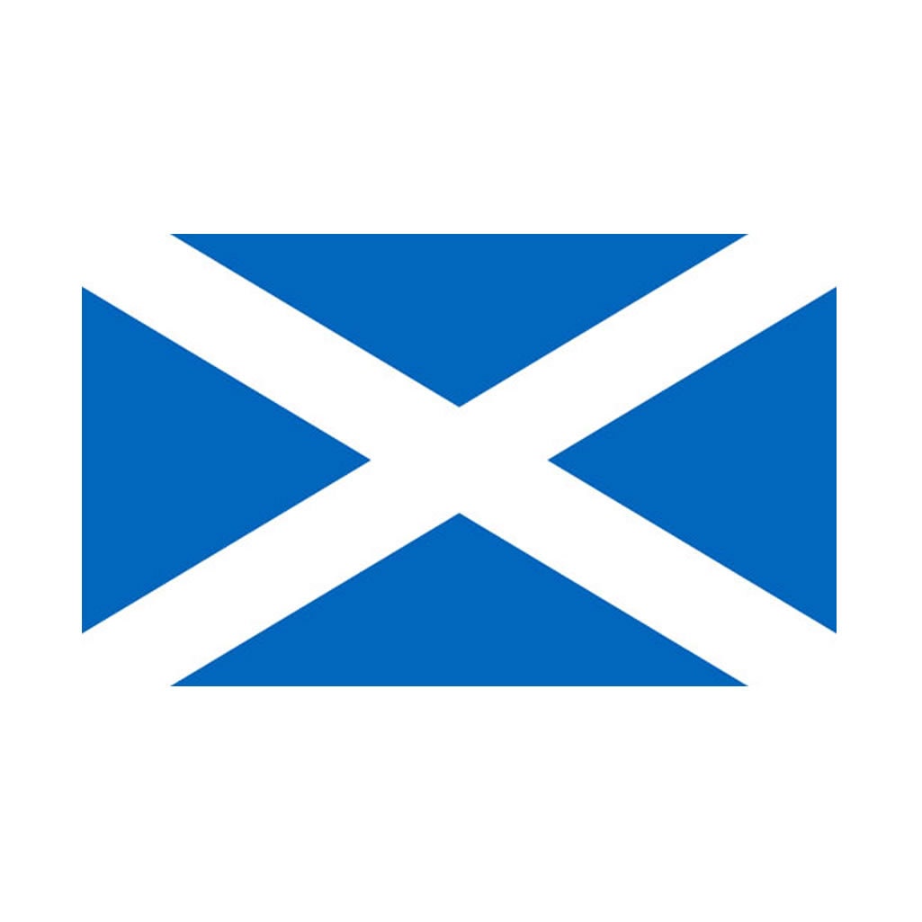 Set of 2 Scottish Flag Iron on Screen Print Transfers for Fabrics Machine Washable Scotland patch