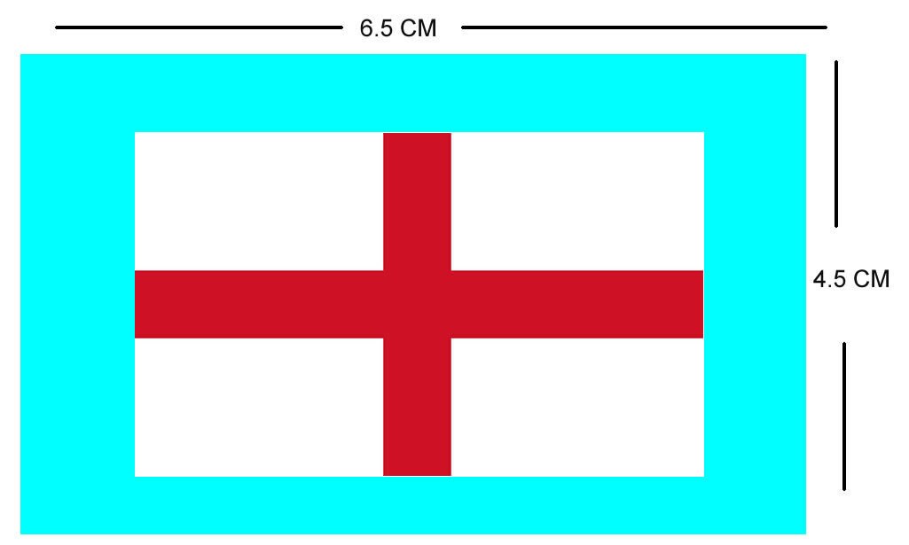 Set of 2 England Flag Iron on Screen Print Transfers for Fabrics Machine Washable English Flag patch