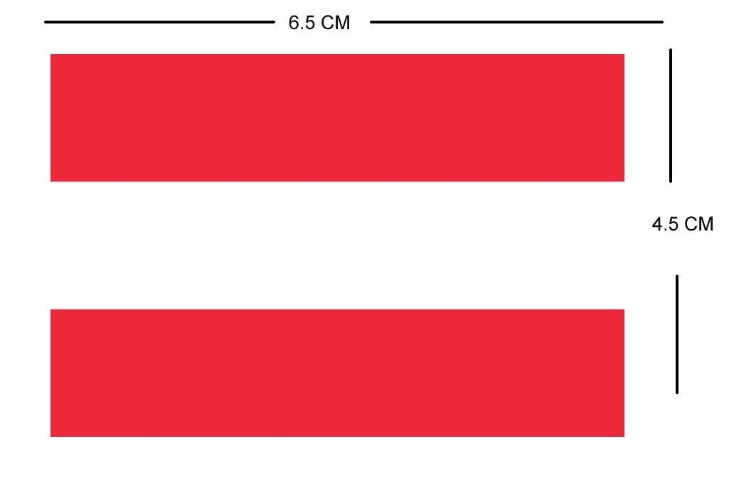 2 x Austria Flag Iron on Screen Print Transfers for Fabrics Machine Washable Austrian Flag patch