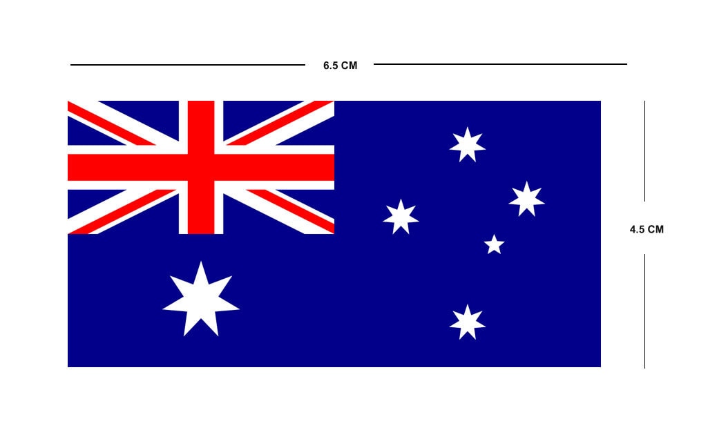 Set of 2 x Australian Flag Iron on Screen Print Transfers for Fabrics Machine Washable Australia Flag patch