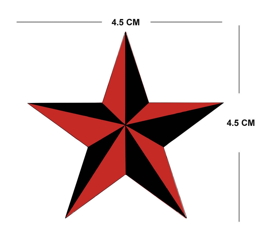 Set of 10 Nautical Star Flag Iron on Screen Print Transfers for Fabrics Machine Washable North Star patch