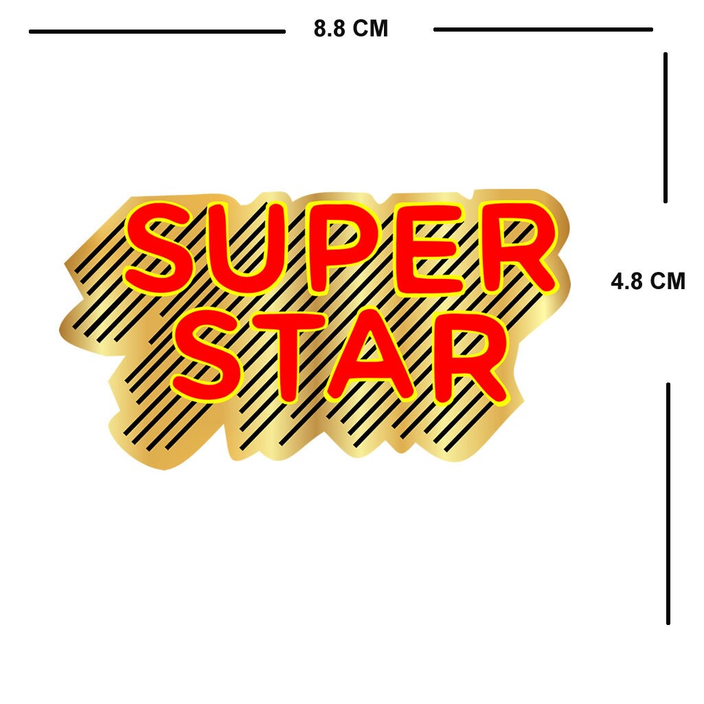 Set of 2 Super Star Iron on transfer for fabric