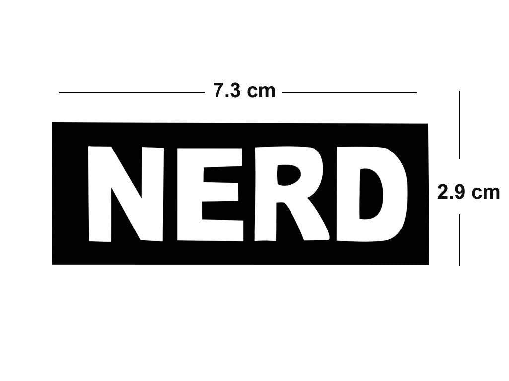 Set of 2 x Nerd Iron on Screen Print Transfers for Fabrics Machine Washable Geek patch
