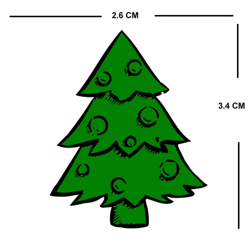 Set of 10x Christmas Tree iron on transfers