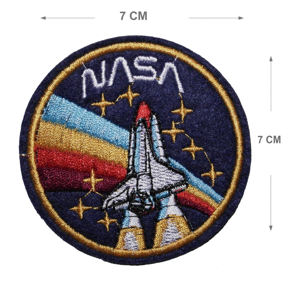 Set of 7 Astronaut Iron / Sew On Embroidered Patch Badge Set