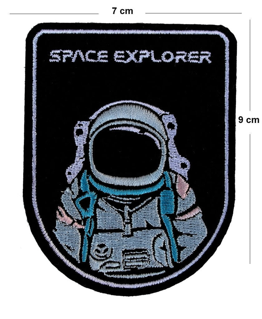 Astronaut Space Explorer Iron / Sew On Embroidered Patch Badge Embroidery Space walk EVA Motif transfer