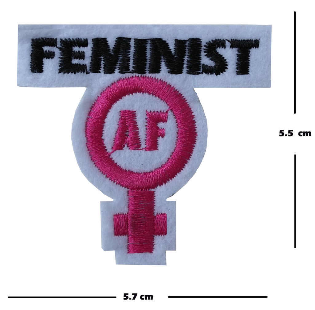 Feminist AF DIY Iron on or Sew on Embroidery patch Patch Girl Power Rights Embroidered Badge