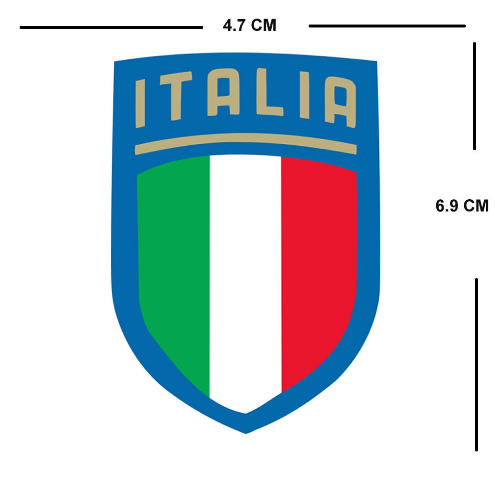 Set of 5 x Italy Team Crest Iron on Screen Print Transfers for Fabrics Machine Washable Italian Flag Crest patch