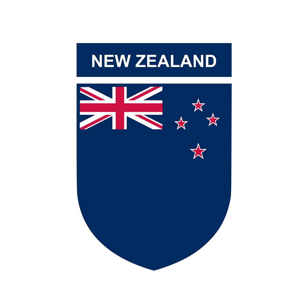 New Zealand Team Crest Iron on Screen Print Transfers for Fabrics Machine Washable New Zealand Flag Crest patch