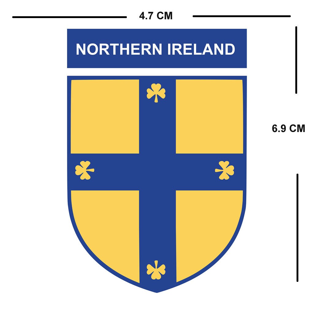 Northern Ireland Team Crest Iron on Screen Print Transfers for Fabrics Machine Washable Northern Irish Flag Crest patch