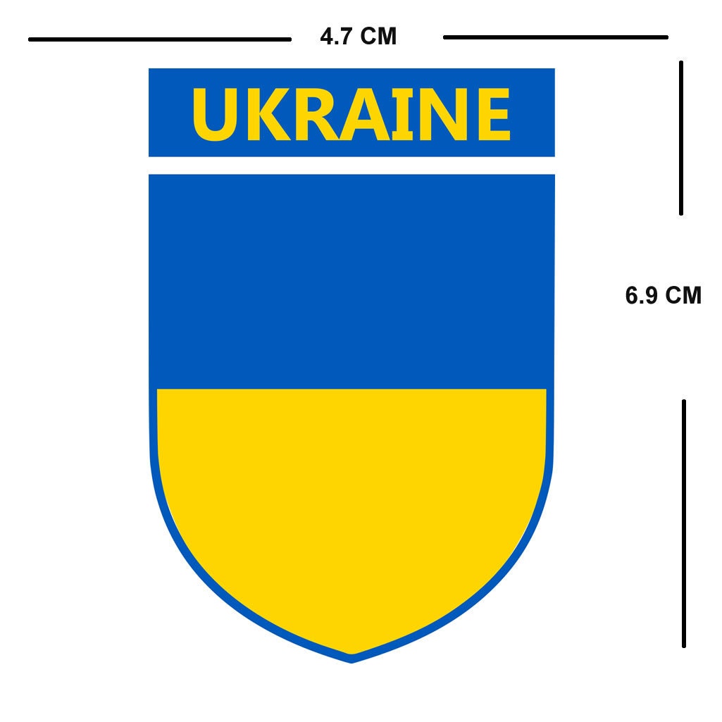 Ukraine Team Crest Iron on Screen Print Transfers for Fabrics Machine Washable Ukrainian Flag Crest patch