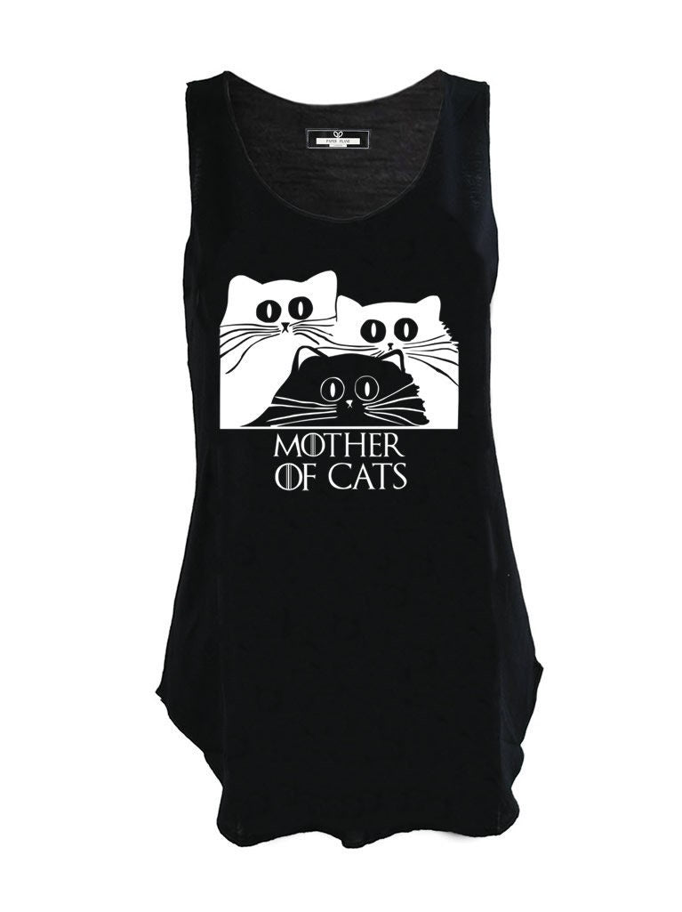 Mother of Cats print tank top