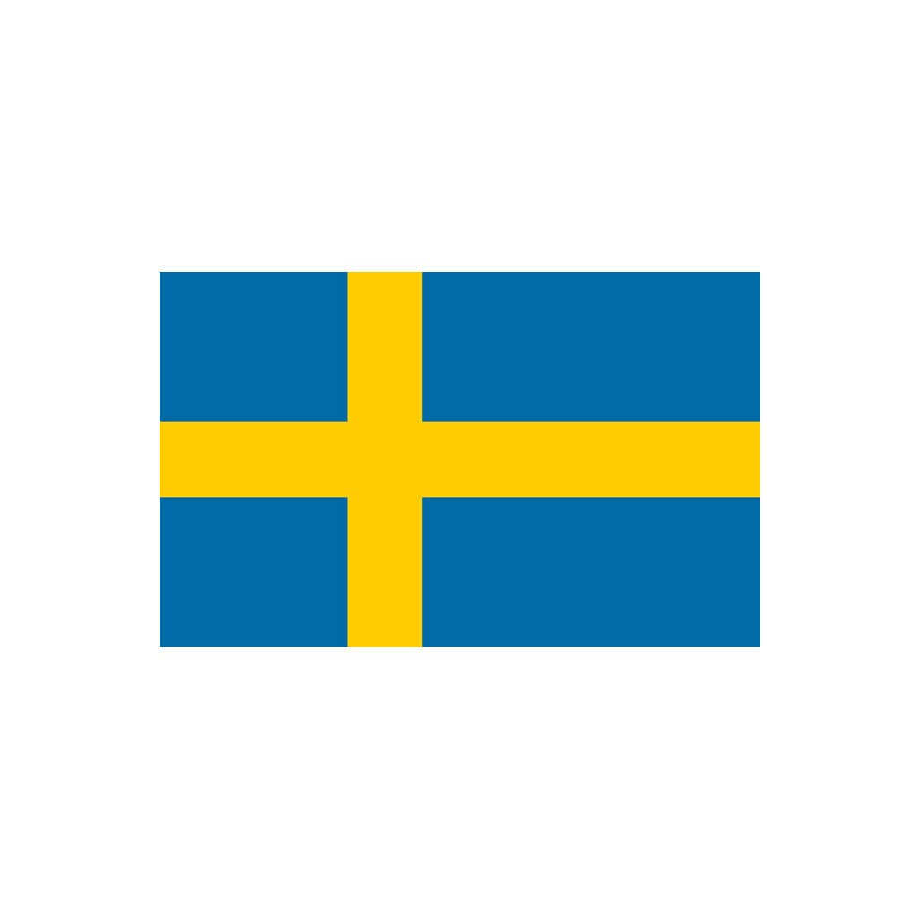 Set of 2 Sweden Flag Iron on Screen Print Transfers for Fabrics Machine Washable Swedish Flag patch