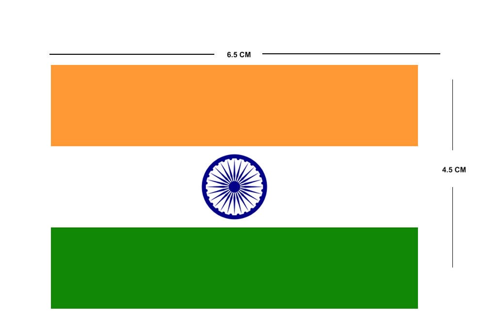 Set of 2 x India Flag Iron on Screen Print Transfers for Fabrics Machine Washable Indian Flag patch