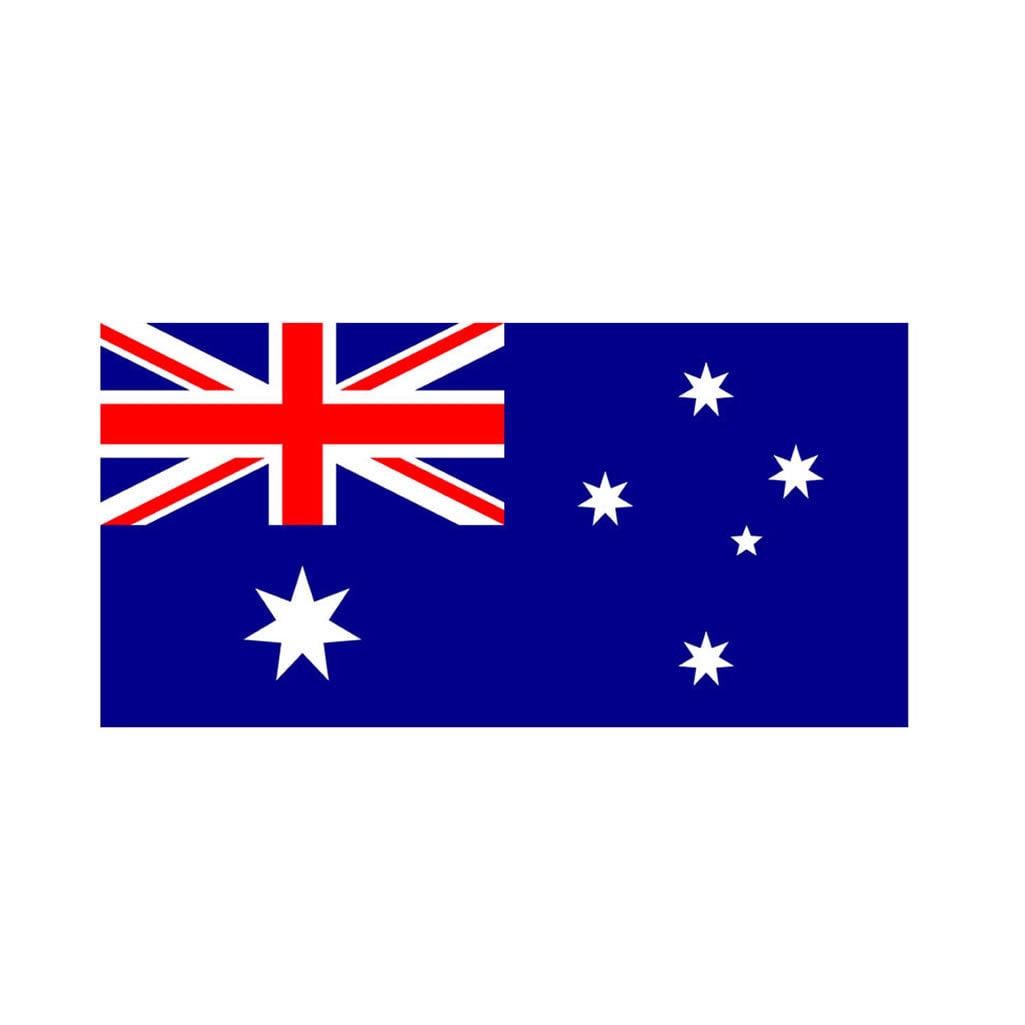 Set of 2 x Australian Flag Iron on Screen Print Transfers for Fabrics Machine Washable Australia Flag patch