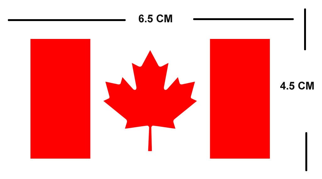 Set of 2 x Canada Flag Iron on Screen Print Transfers for Fabrics Machine Washable Canadian Flag patch