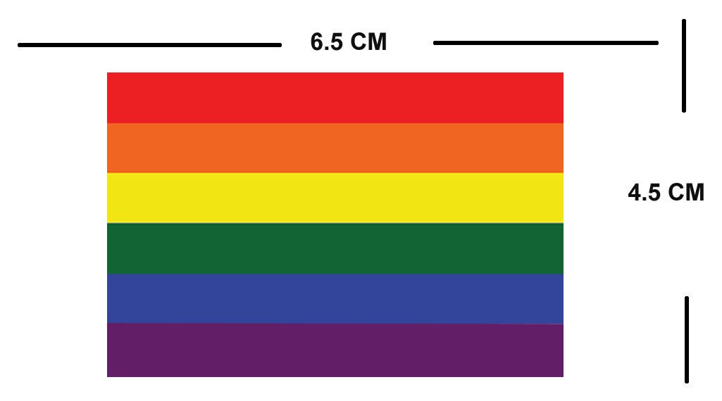 Set of 2 x LGBT Pride Flag Iron on Screen Print Transfers for Fabrics Machine Washable Gay Pride Flag patch