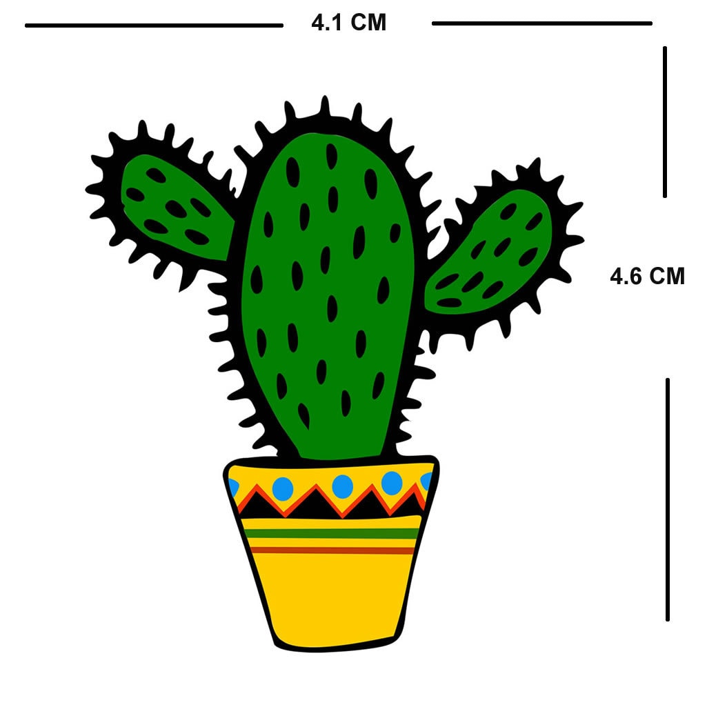 Set of 10 Cactus Screen Print Iron on Transfers for Fabrics Machine Washable Cacti patch