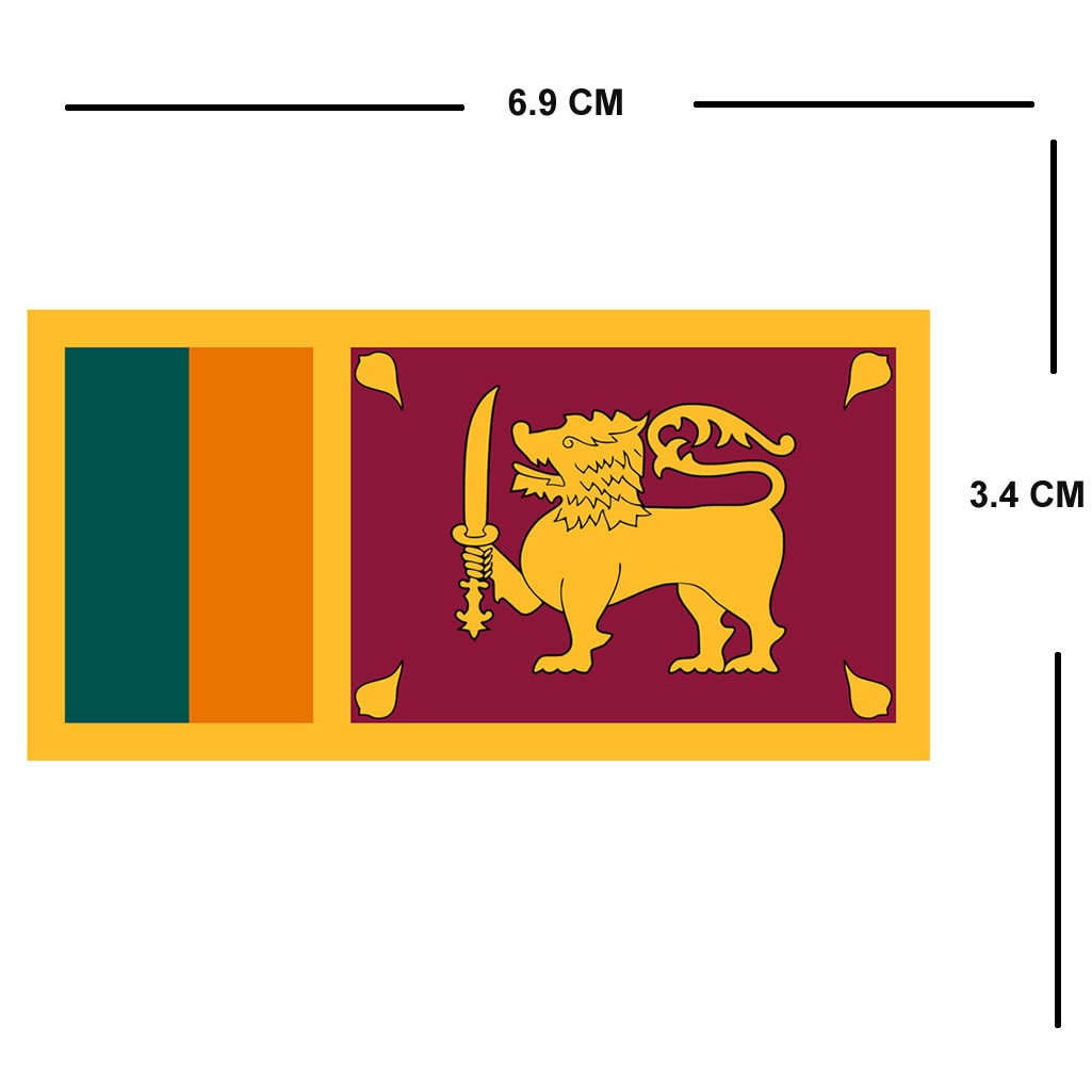 Set of 2 Sri Lanka Flag Iron on Screen Print Transfers for Fabrics Machine Washable Sri Lankan Flag patch