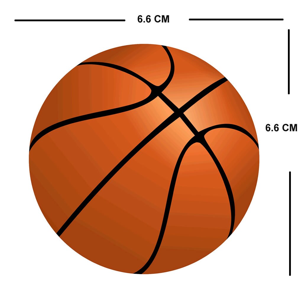 Set of 2 x Basketball Iron on Screen Print Transfers for Fabrics Machine Washable Basket ball patch