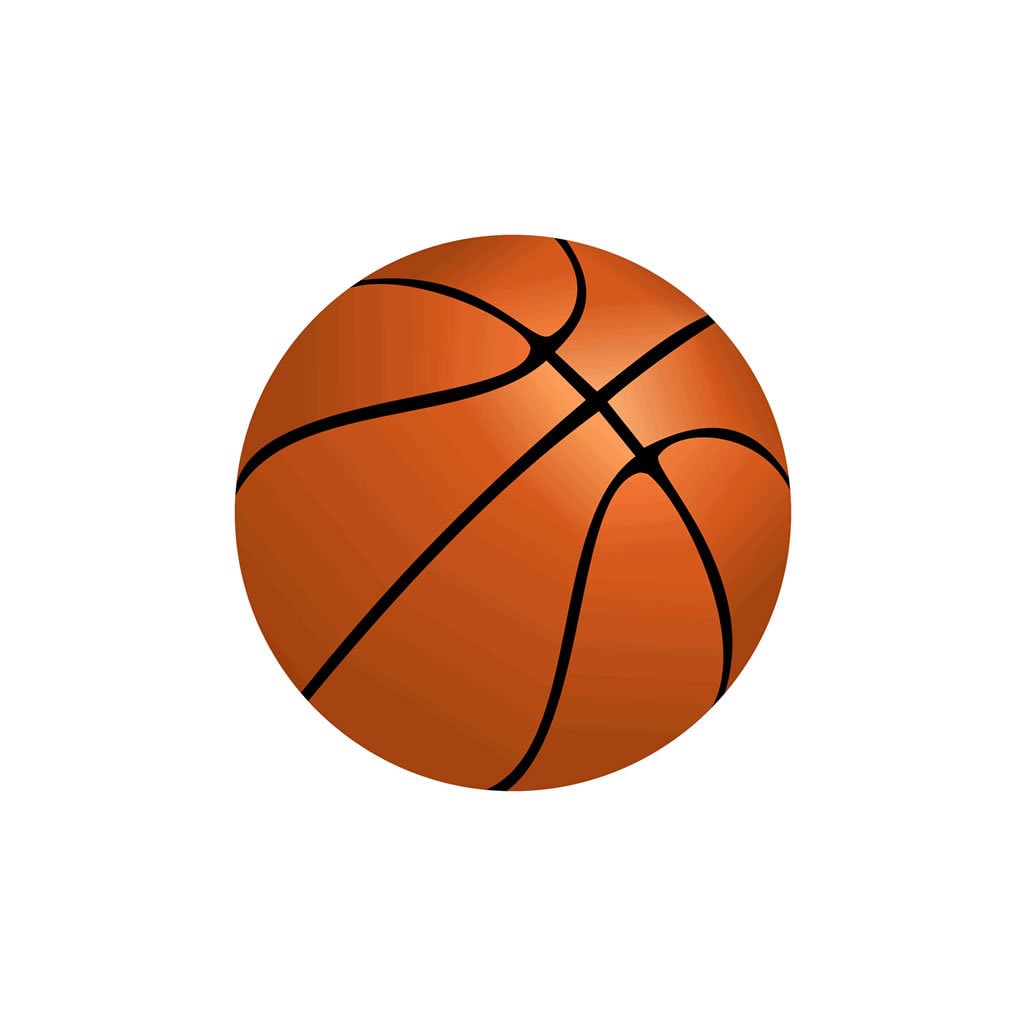 Set of 2 x Basketball Iron on Screen Print Transfers for Fabrics Machine Washable Basket ball patch