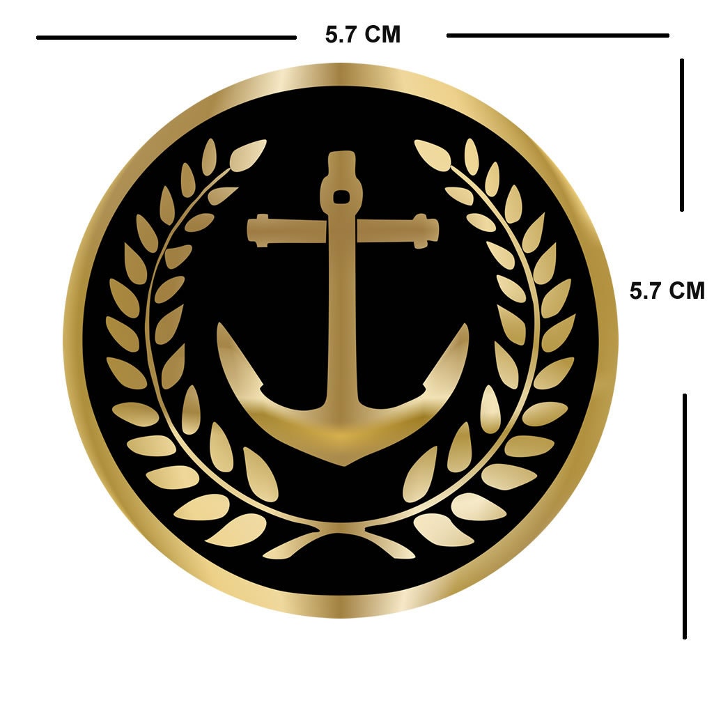Set of 2 Captain Iron on Screen Print Transfer for Fabrics Sailor commander Anchor Machine Washable patch