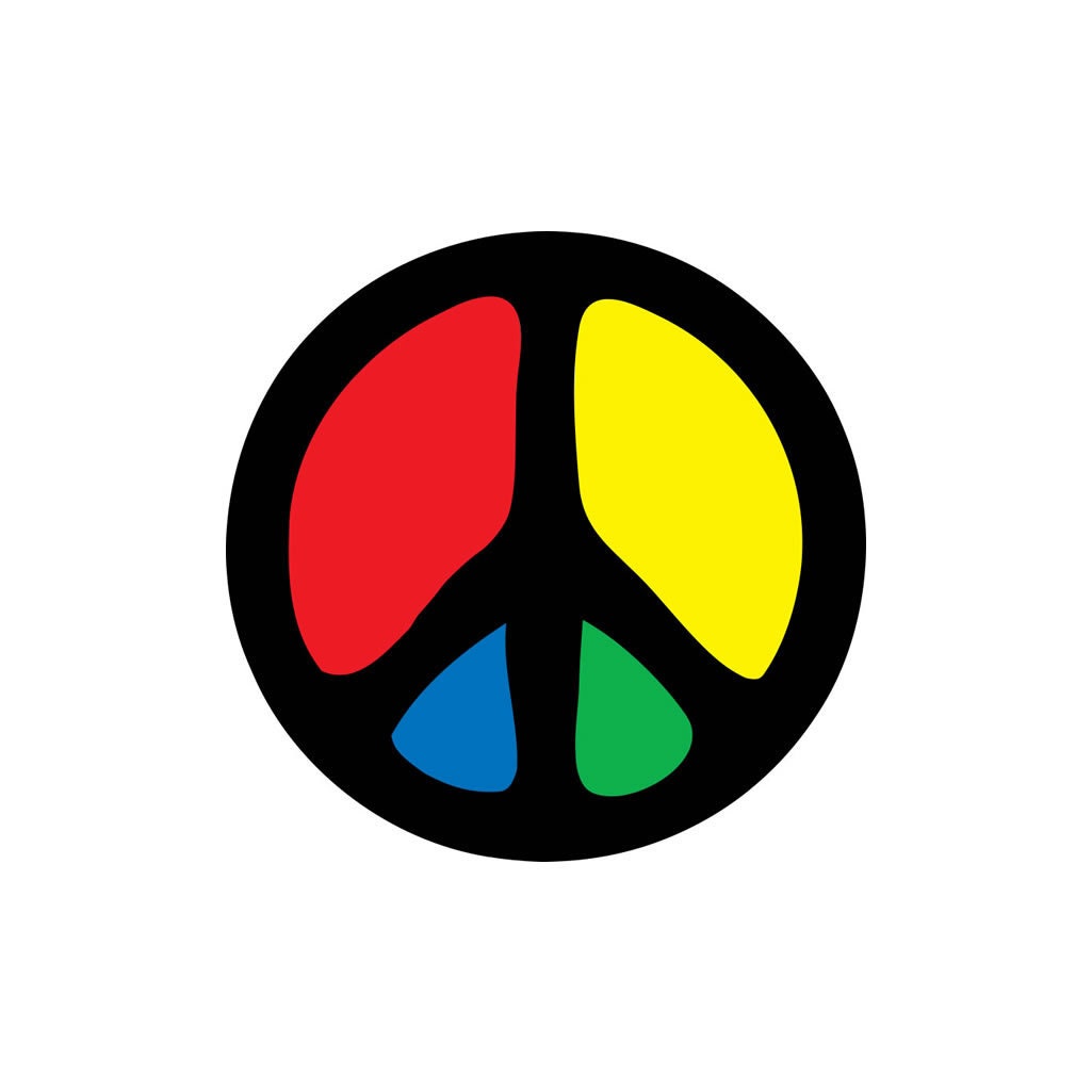 Peace Iron on Screen Print transfer for fabrics Machine Washable Transfer
