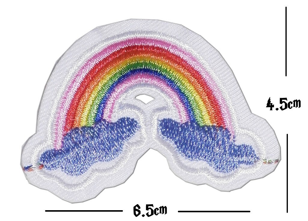Set of 3 x Unicorn rainbow Iron / Sew On Embroidered Patch Rainbow Badge Embroidery