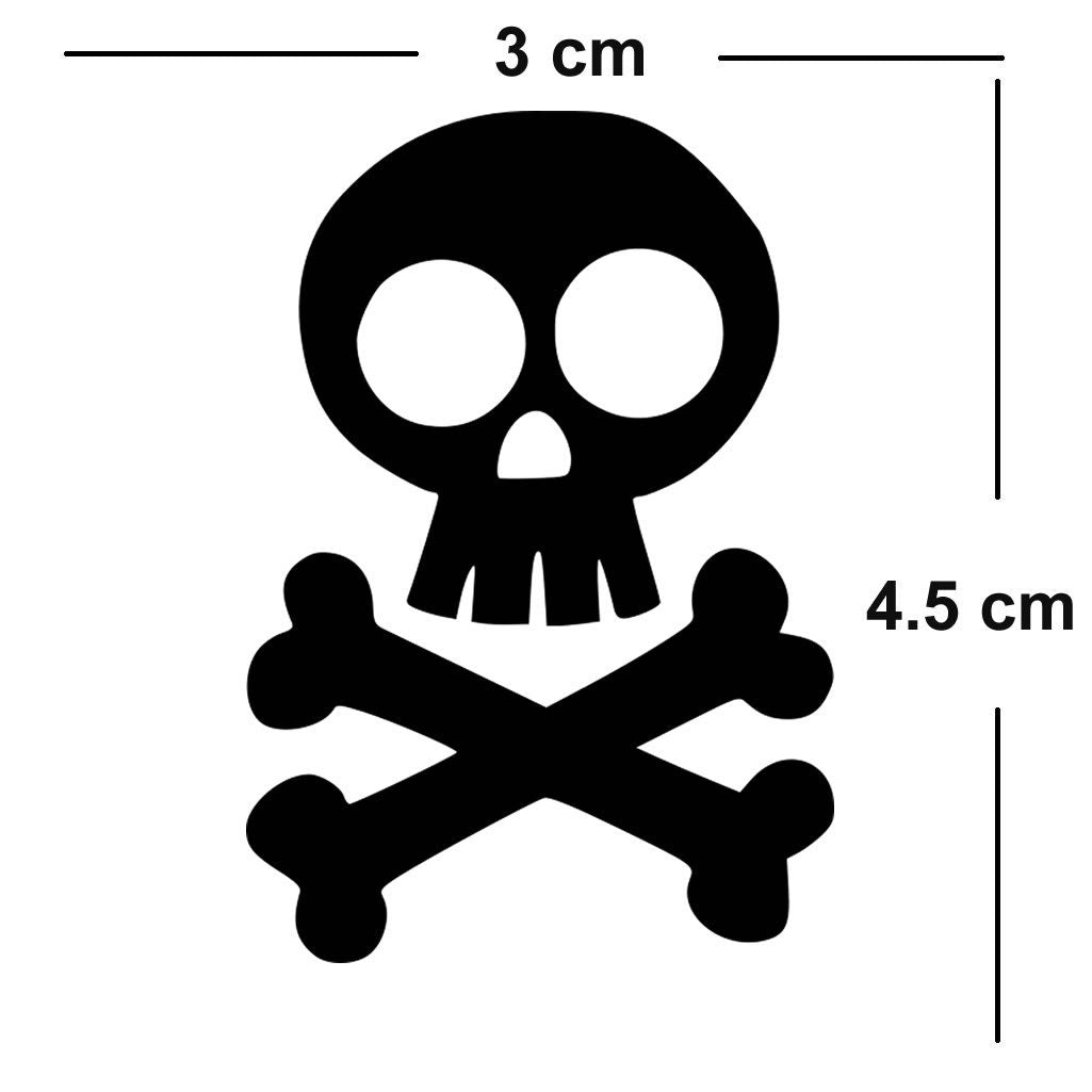 Set of 10 Skull DIY Iron on Screen print Patch for fabric transfer Machine Washable Skulls