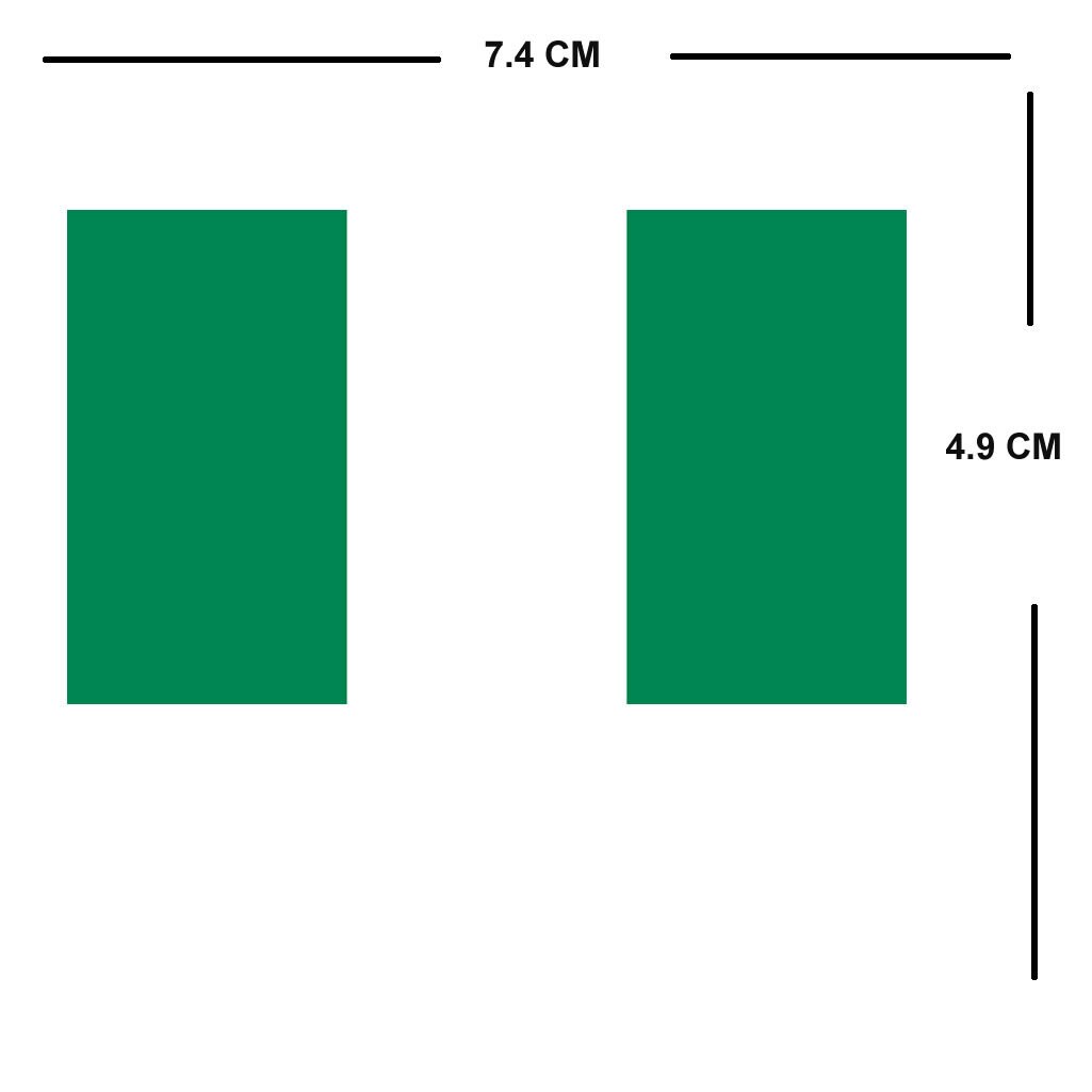Set of 2 Nigeria Flag Iron on Screen Print Transfers for Fabrics Machine Washable Nigerian Flag patch