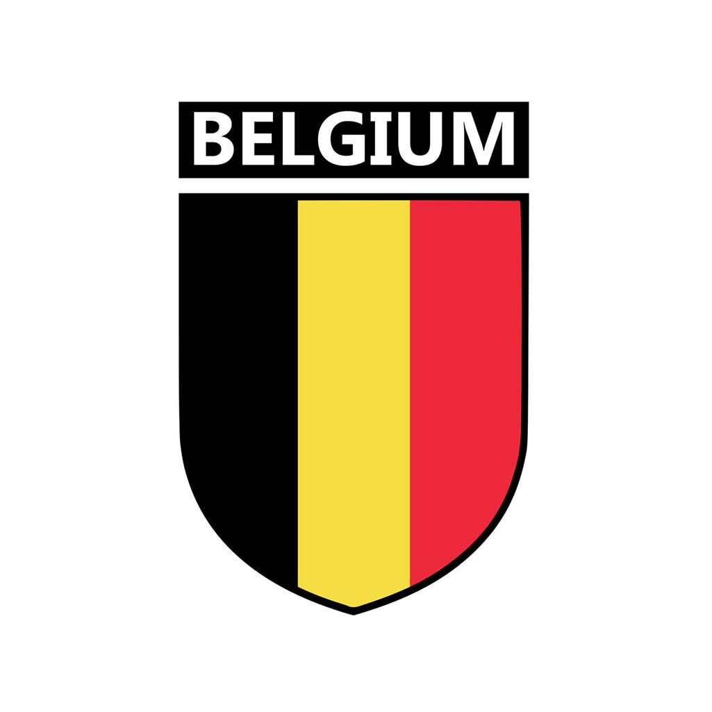Belgium Team Crest Iron on Screen Print Transfers for Fabrics Machine Washable Belgian Flag Crest patch