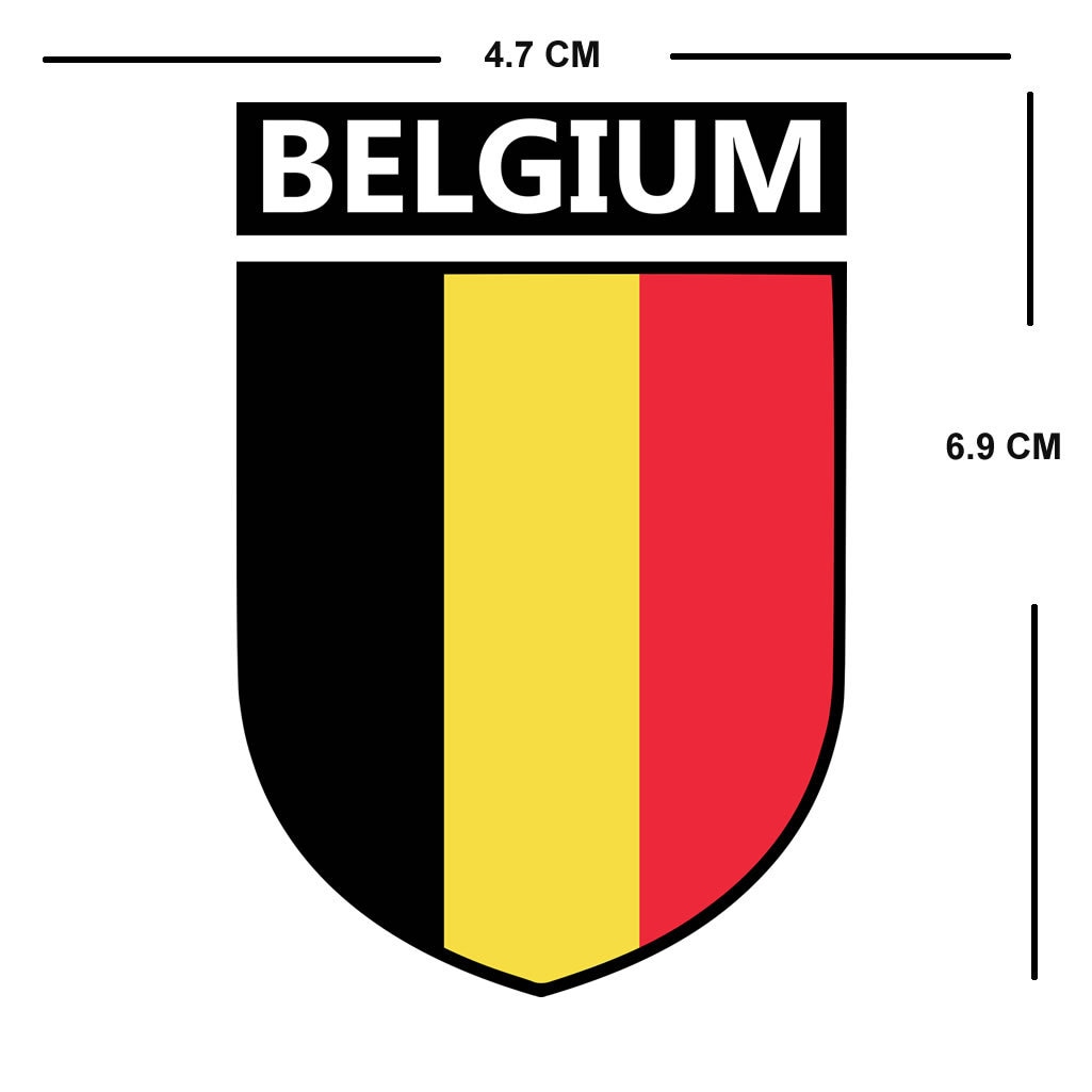 Belgium Team Crest Iron on Screen Print Transfers for Fabrics Machine Washable Belgian Flag Crest patch