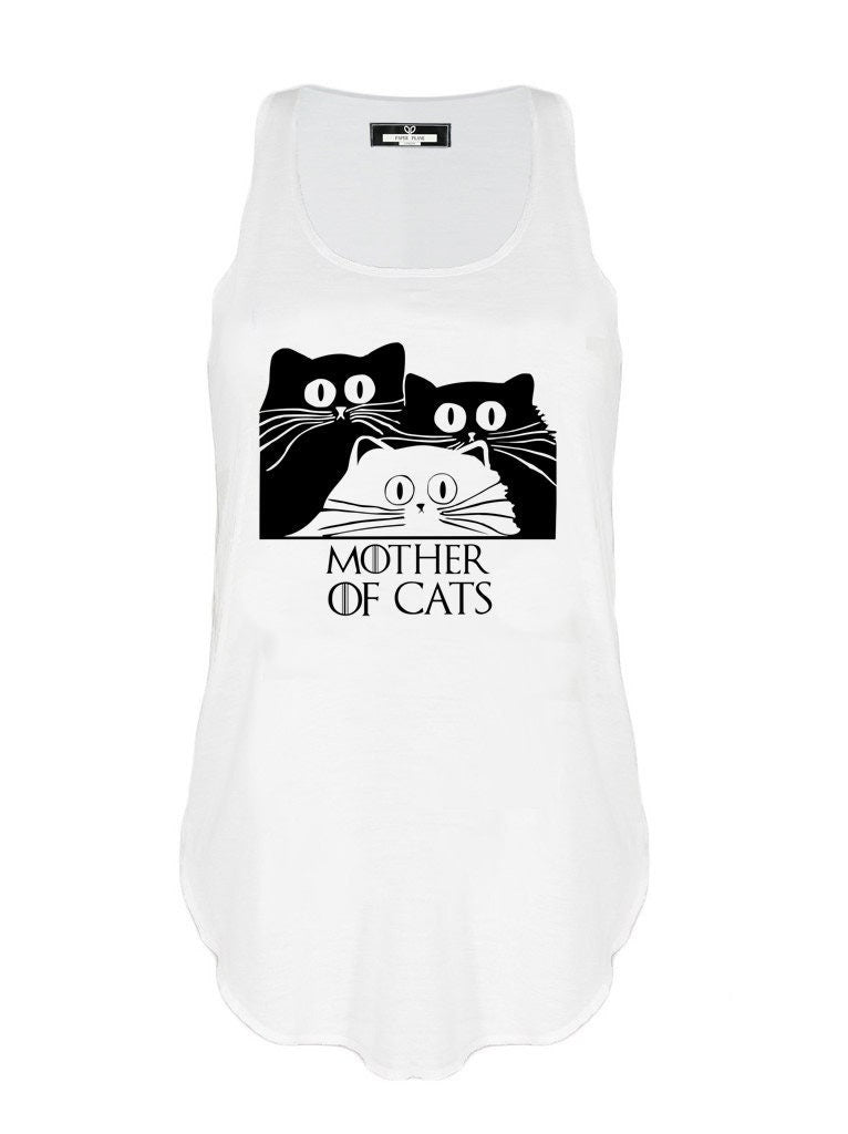 Mother of Cats print tank top