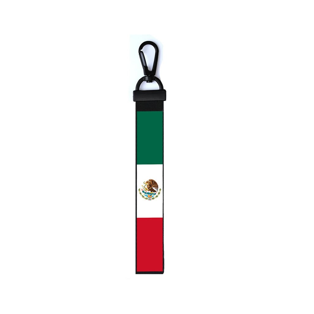Mexican Flag Key Chain Keyring Luggage Tag Zipper Pull Bag Mexico Key Ring