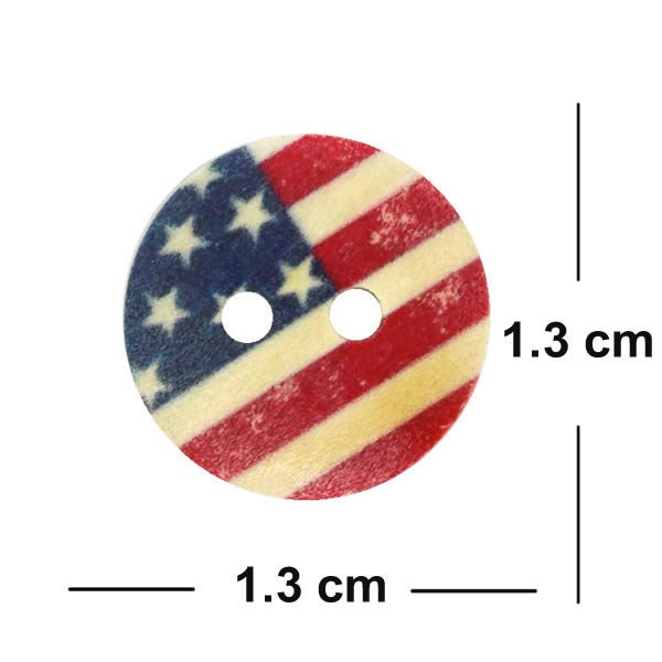 10 x 1.3 mm USA Wooden 2 hole Buttons Sewing Coat Craft circle Wood button