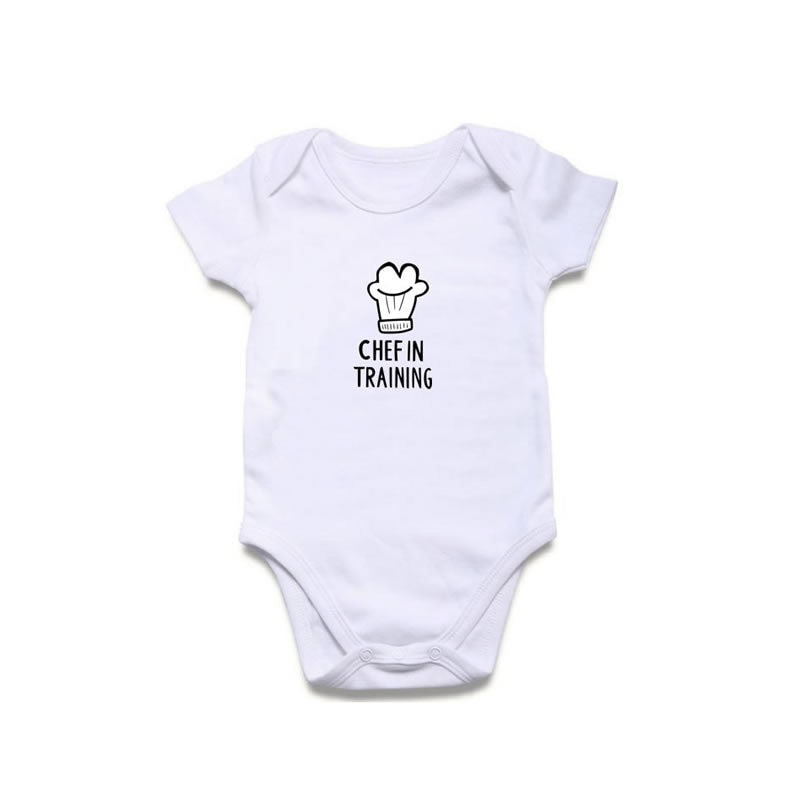 Chef In training Print New Born, 3 - 6, 6 - 9 Months Baby Grow BodySuit Gift