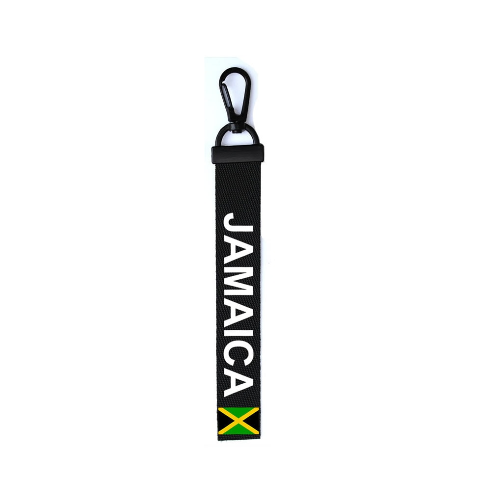 Jamaica Key Chain Keyring Luggage Tag Zipper Pull Bag Jamaican Key Ring