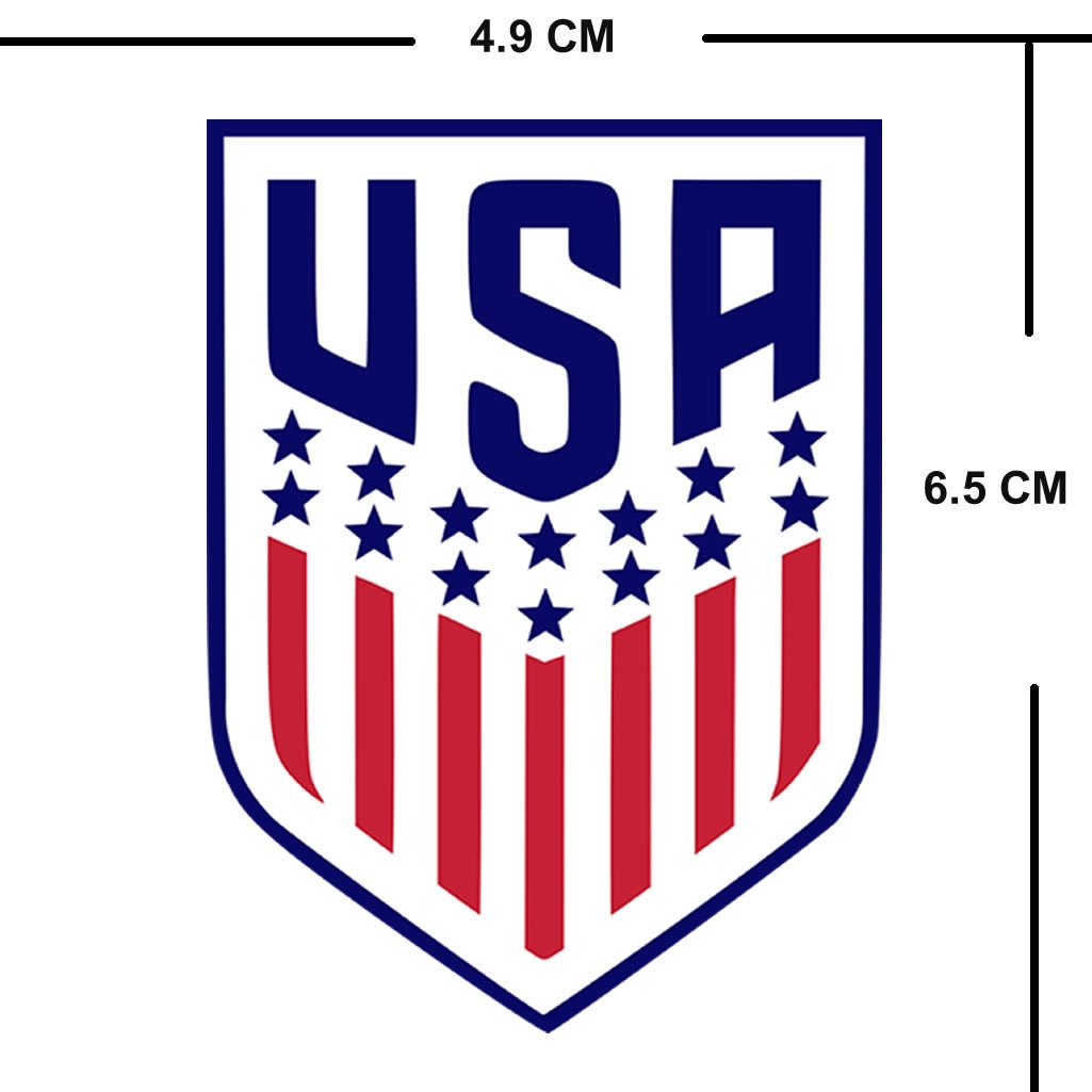 Set of 2 United States of America Flag Crest iron on Transfers