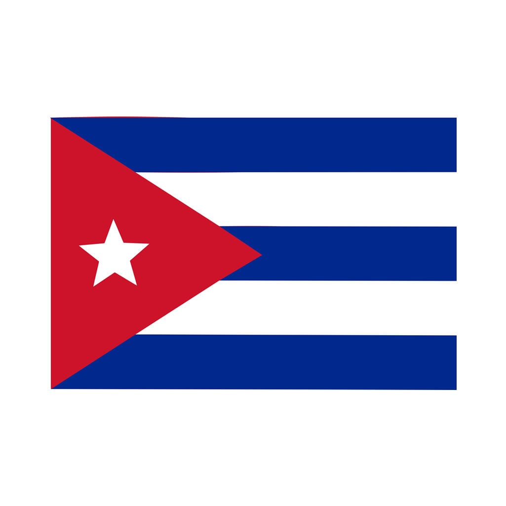 Set of 2 Cuba Flag Iron on Screen Print Transfers for Fabrics