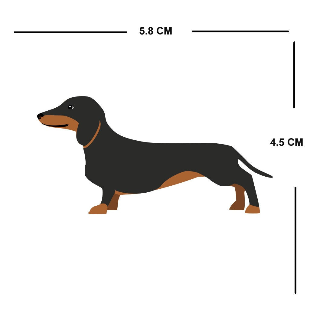Set of 5 dachshund Iron on Screen Print Transfers for Fabrics Machine Washable Dog Lover patch