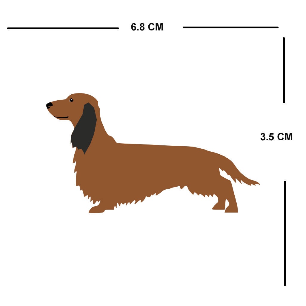 Set of 5 dachshund Iron on Screen Print Transfers for Fabrics Machine Washable Dog Lover patch