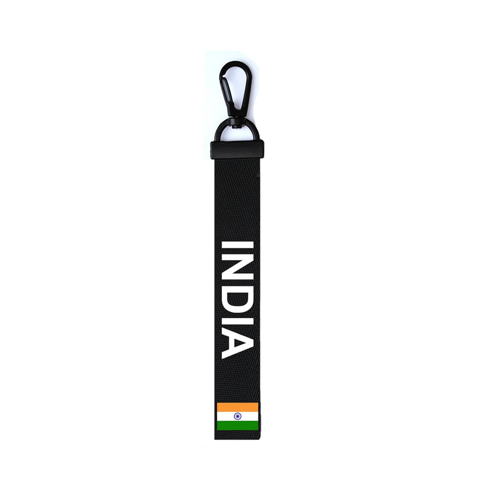 India Flag Key Chain Keyring Luggage Tag Zipper Pull Bag Indian Key Ring