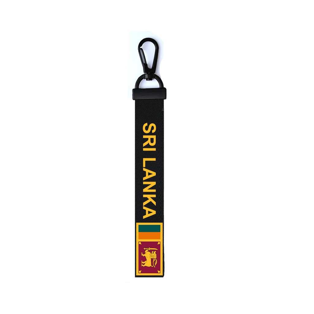 Sri Lanka Flag Key Chain Keyring Luggage Tag Zipper Pull Bag Sri Lankan Key Ring