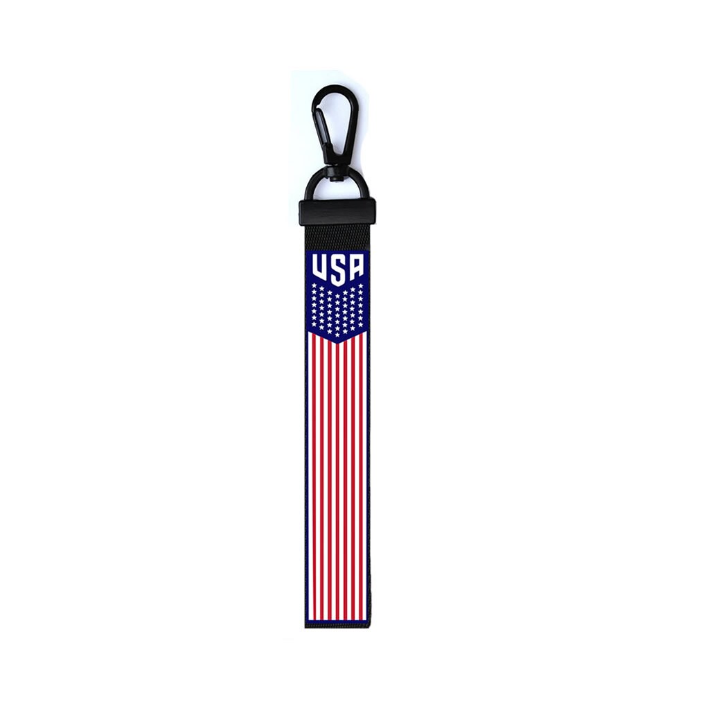 USA Flag Key Chain Keyring Luggage Tag Zipper Pull Bag UNITED STATES of America Key Ring